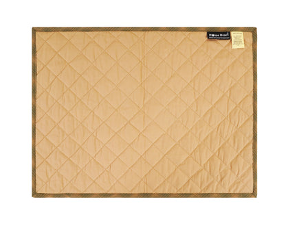 Quilted PLACEMAT Country Cabin brown Plaid 14"X19" by HOME HEART Brands/Table mat(5924)