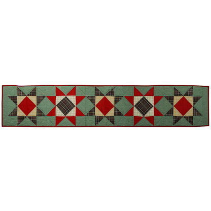 Quilted Table Runner & Toppers Rising Country Star plaid fabric  by HOME HEART Brands(Made in India)