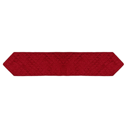 Quilted Table Runner & Toppers red Dupioni Silk by Home Heart Brands (made in India)