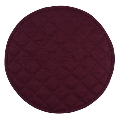 Wedge quilted placemat ,Trivet, pot holder, table mat purple duck cotton reversible by HOME HEART Brands( Made in India)