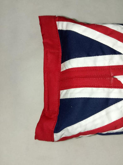 Tissue box Cover 8"x12" handcrafted Union Jack patchwork quilted Cover – 100% Cotton by HOME HEART Brands(Made in India)