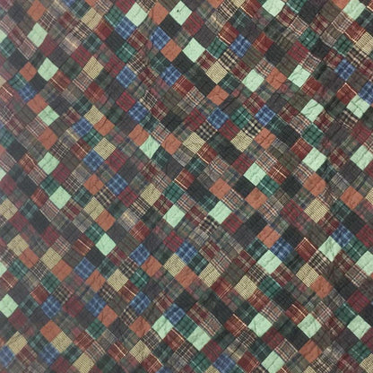 Wall hanging Hand made hand quilted quilt, Throws, Table topper Quilt dazzling square plaid 100% Cotton Quality by HOME HEART Brands