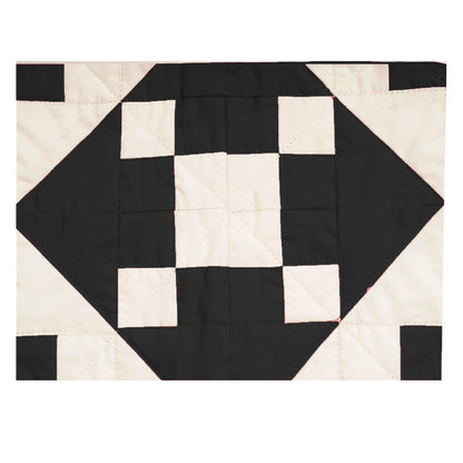 Quilted placemats / Tablemat patchwork Country Black diamond square table top by HOME HEART Brands(Made in India)