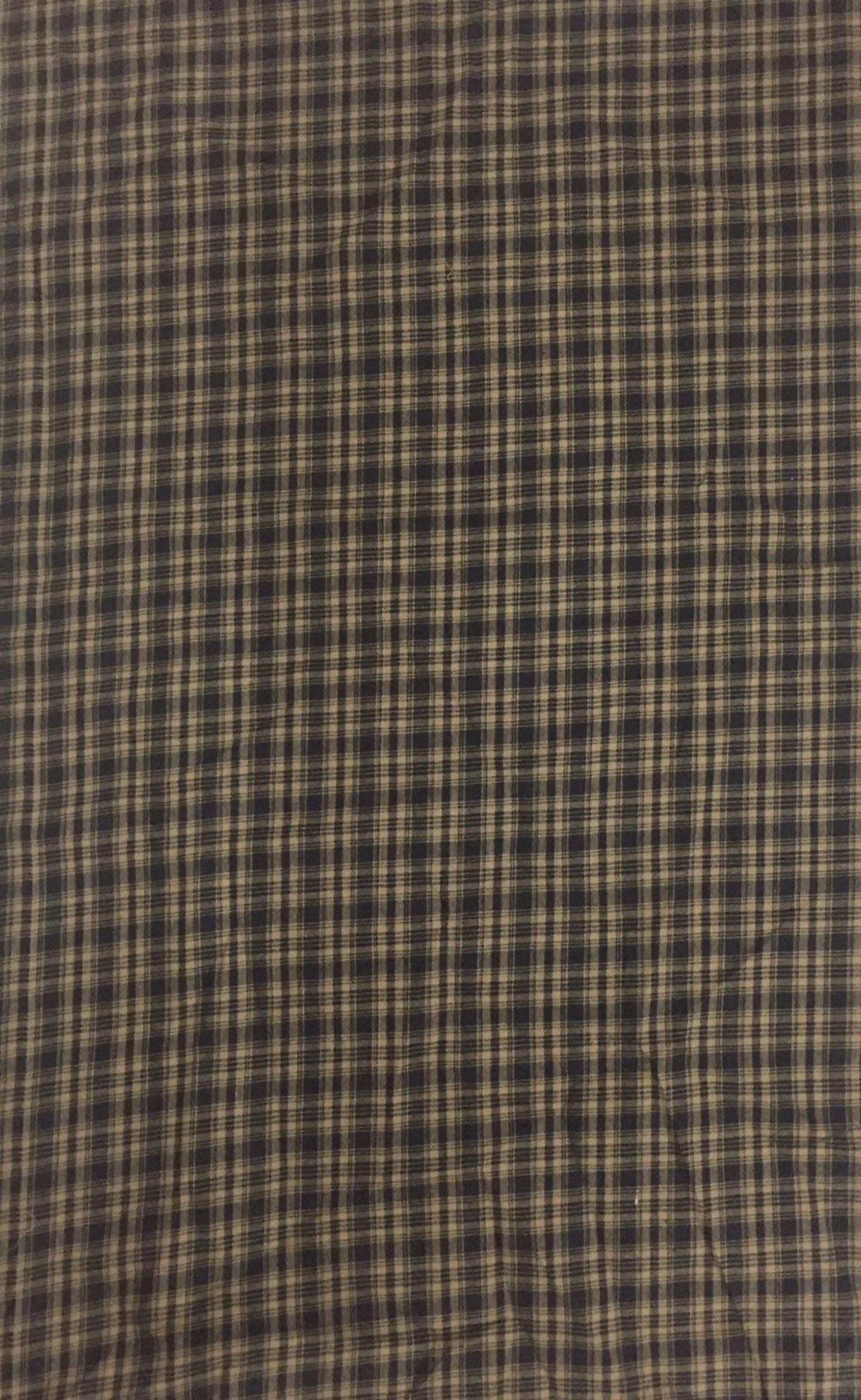 Fabric soft cotton black & tan  plaid home spun Fabric choose your yard in cut collection by HOME HEART Brands (Made in India)