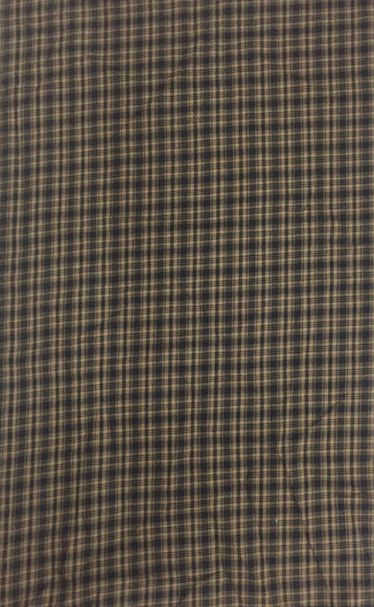 Fabric soft cotton black & tan  plaid home spun Fabric choose your yard in cut collection by HOME HEART Brands (Made in India)