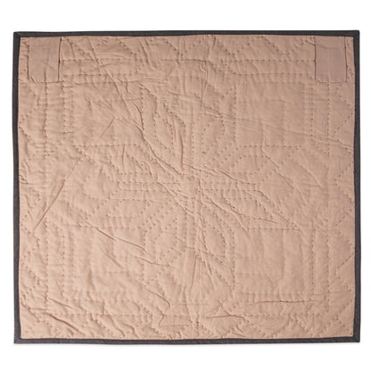 Hand made Hand quilted Throw Quilt, Table Topper 20"x20" Lone star red black plaid quilt by Home Heart brands (Made in India)