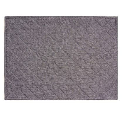 Quilted placemat table mat gray 100% cotton chambray 14"X19" by HOME HEART Brands (made in INDIA)
