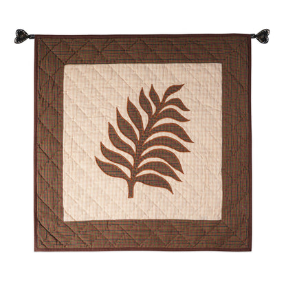 Hand made Hand quilted Wall hanging Quilt, Table Topper 19"x19" swiss cheese plant plaid by Home Heart brands (Made in India)