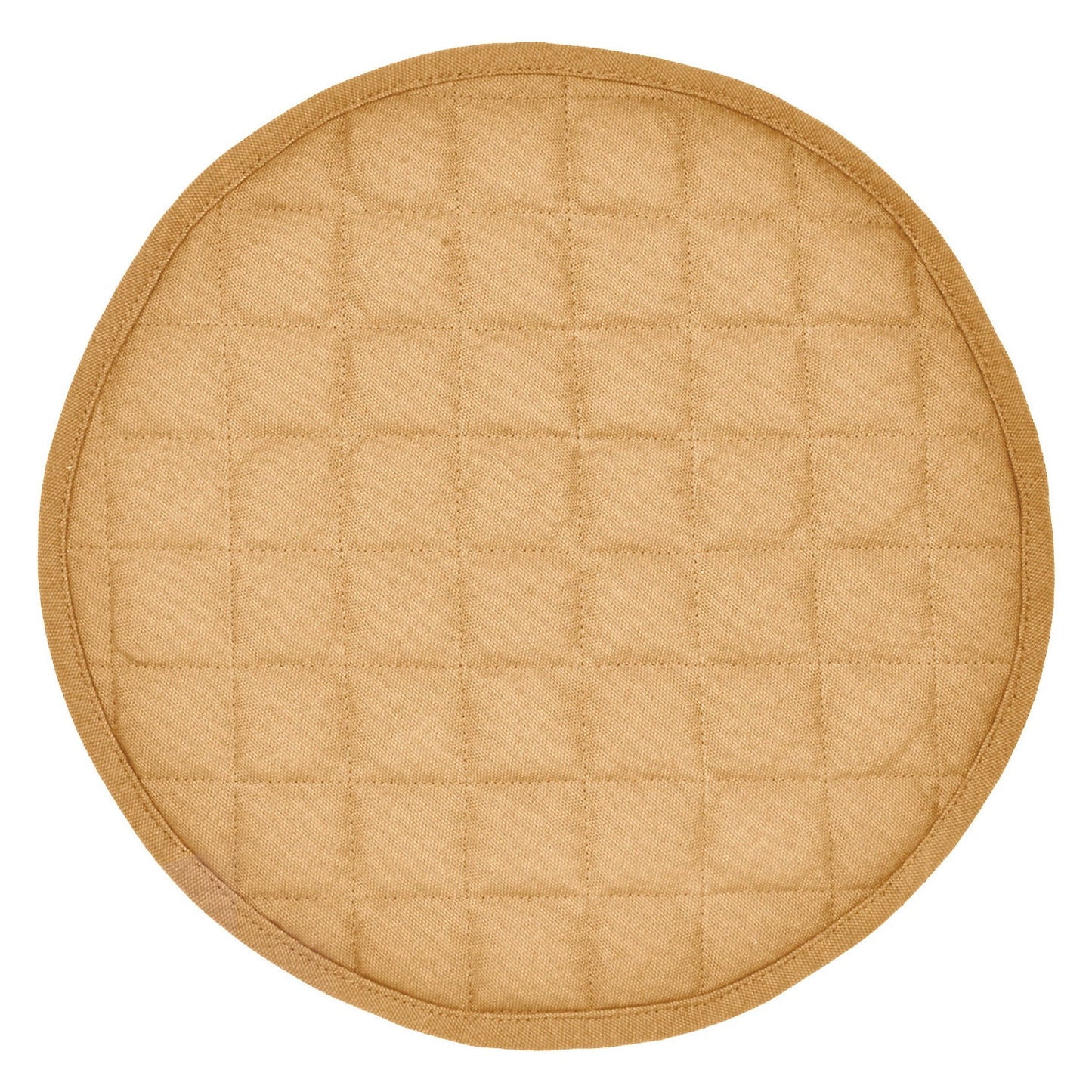 Wedge quilted placemat ,Trivet, pot holder, table mat beige duck cotton reversible by HOME HEART Brands( Made in India)