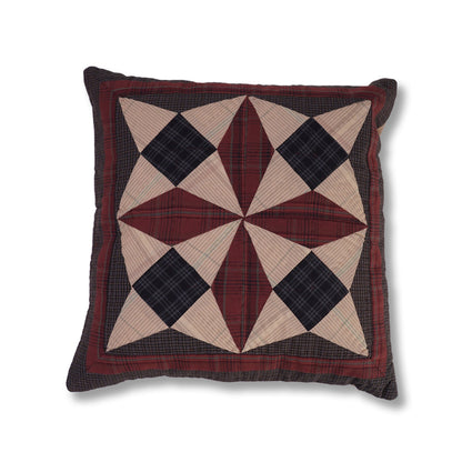 Pillow cover 16"x16" inch hand quilted cushion cover,decorative throw pillow cover country spinning wheel HOME HEART Brands(made in India)