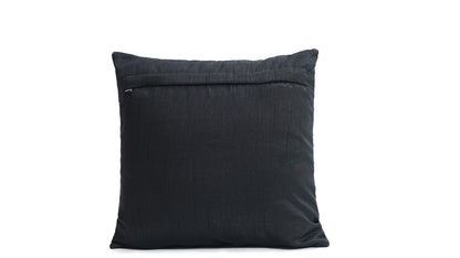 Black Quilted Faux Dupioni Silk Cushion Covers Throw Pillow, Zipper Closure, Accent Pillow  Decorative pillow by HOME HEART Brands