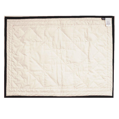 Quilted placemats / Tablemat patchwork Country Black diamond square table top by HOME HEART Brands(Made in India)