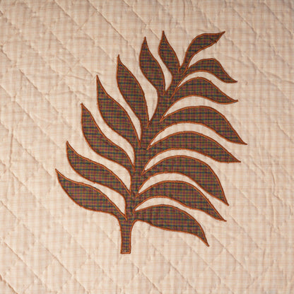 Hand made Hand quilted Wall hanging Quilt, Table Topper 19"x19" swiss cheese plant plaid by Home Heart brands (Made in India)