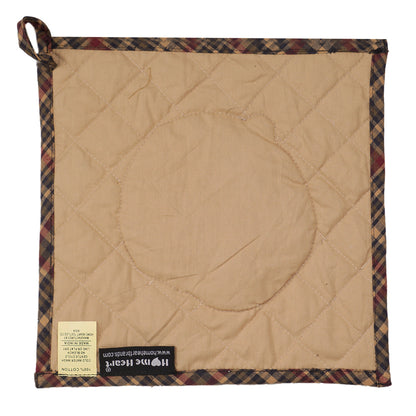 Quilted Pot Holder/Table topper/hot pads patchwork for kitchen pumpkin embroidered 9"x9" by HOME HEART Brands( Made in India)