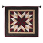 Hand made Hand quilted Throw Quilt, Table Topper 20"x20" Broken star blue plaid quilt by Home Heart brands (Made in India)