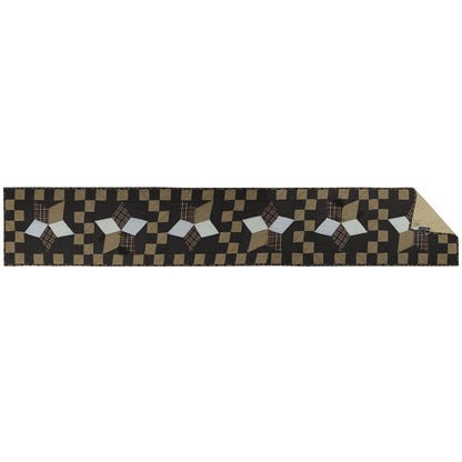 Quilted patchwork Table Runner & Toppers Blazing Country star plaid by HOME HEART Brands(Made India)