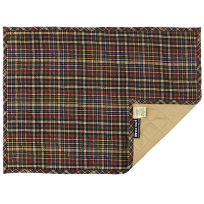 Quilted PLACEMAT multi Country Plaid Country Plaid 14"X19" by HOME HEART Brands/Tablemat