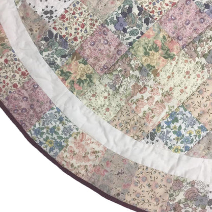 Christmas tree skirt Hand made hand quilted patchwork Country floral style Thick Double Layer Christmas tree skirt  by HOME HEART Brands