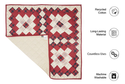 Quilted Table runners, small quilt, Wallhanging & Table Toppers Boston common patchwork with sew pocket by Home Heart brands (Made in India)