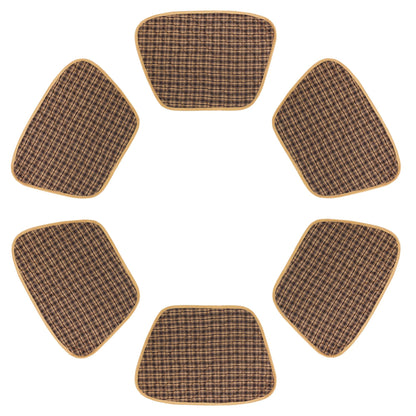 Wedge quilted placemat ,Trivet, pot holder, table mat Farm house Buffalo plaid cotton black & tan reversible mat by HOME HEART Brands(India)