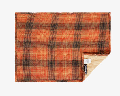 Quilted PLACEMAT Autumn color Country Plaid 14"X19" by HOME HEART Brands/Table mat(5933)