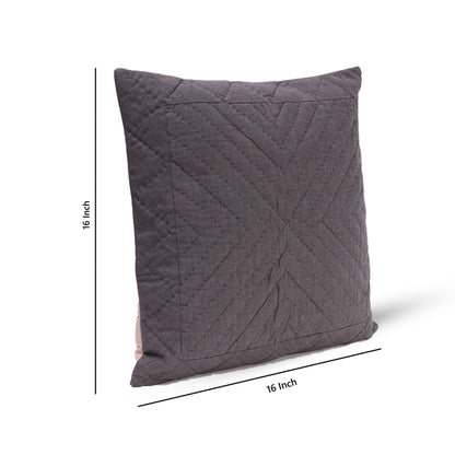 Quilted patchwork pillow cover, cushion cover, decorative throw pillow, farm mix slate micro check by HOME HEART Brands(made in India)