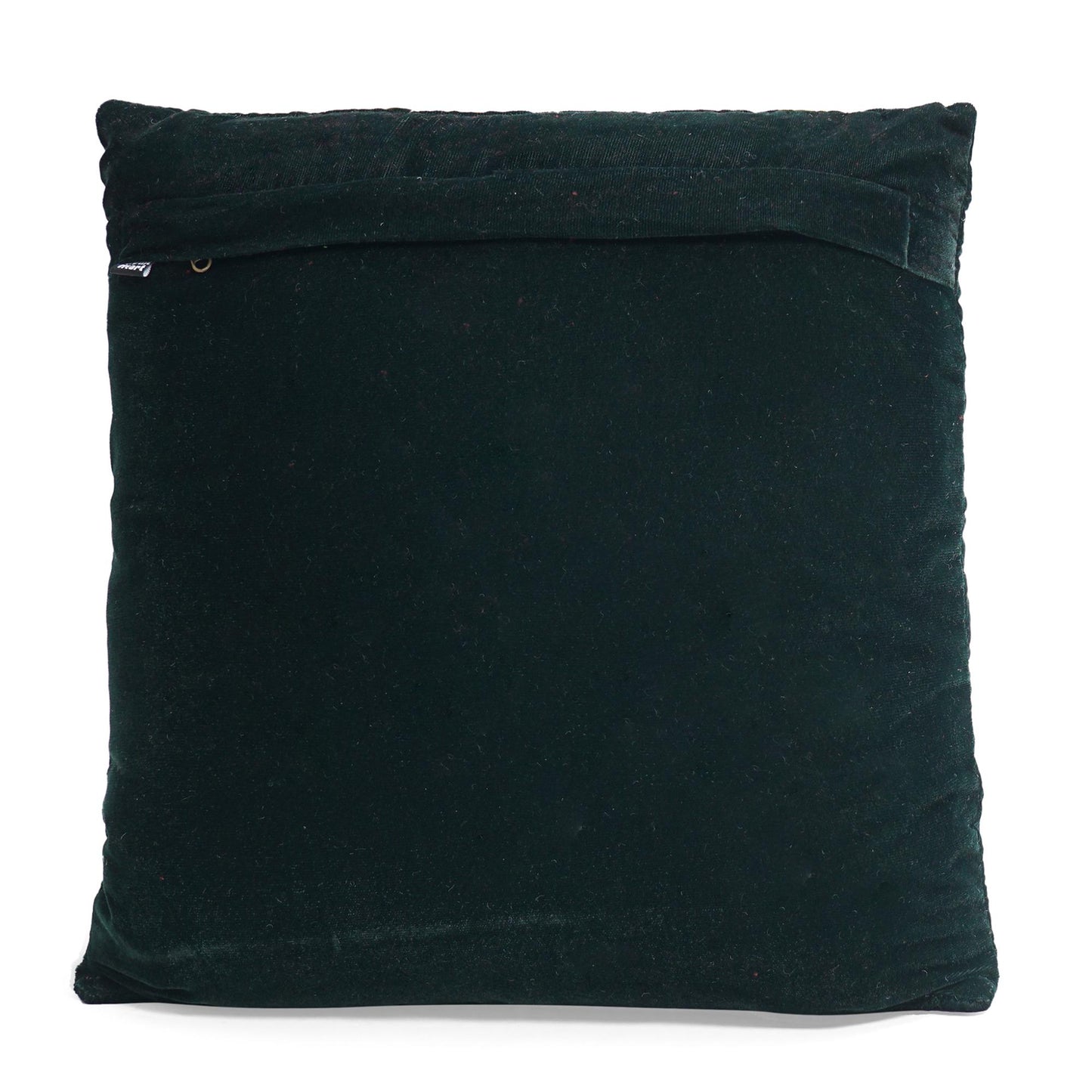 Cushion cover quilted bottle green premium micro velvet Throw Pillow, Zipper Closure, Accent Pillow  Decorative pillow by HOME HEART Brands