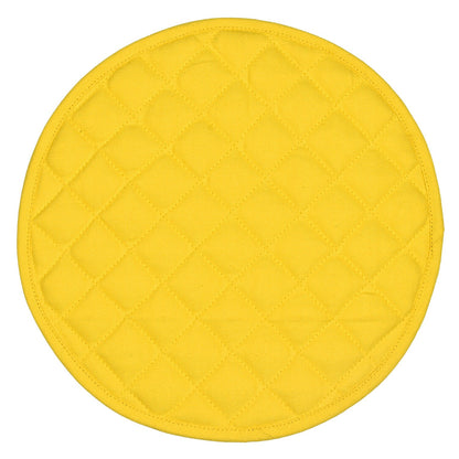 Wedge quilted placemat ,Trivet, pot holder, table mat yellow duck cotton reversible by HOME HEART Brands( Made in India)
