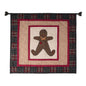 Hand made Hand quilted Throw Quilt, Table Topper 20"x20" ginger man quilt by Home Heart brands (Made in India)