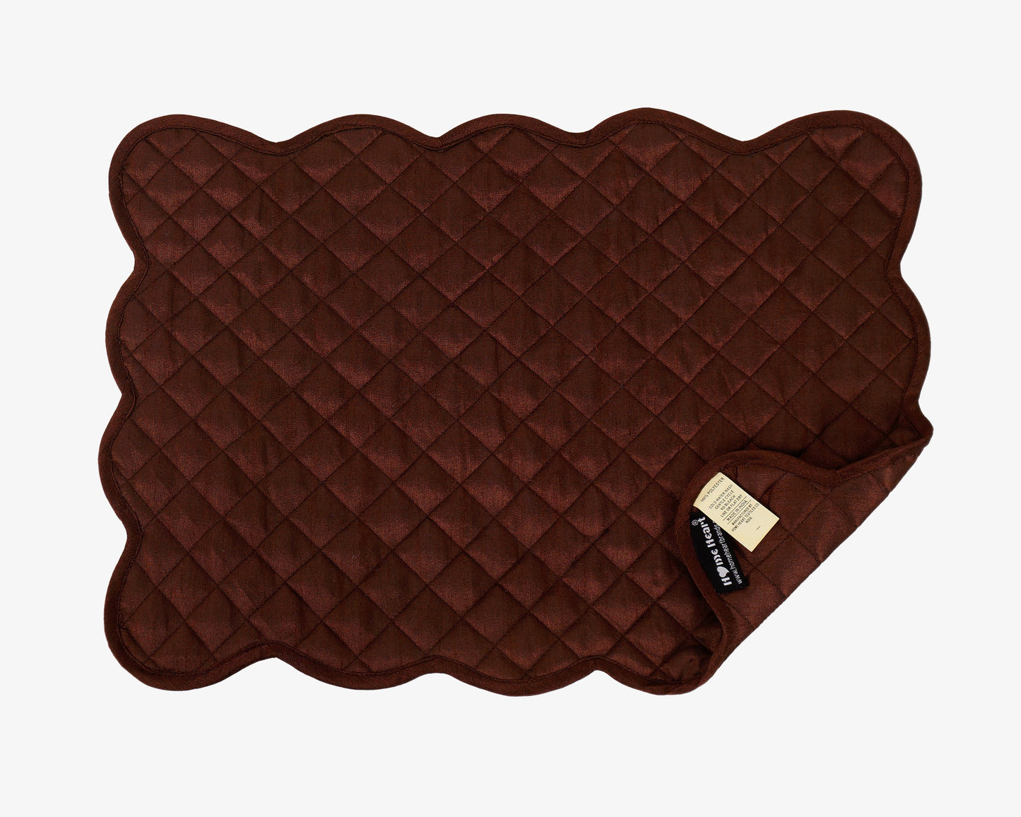 Quilted Table runner, Trivet, placemat  & Table toppers  duiponi Silk brown reversible design by HOME HEART Brands(Made in India)