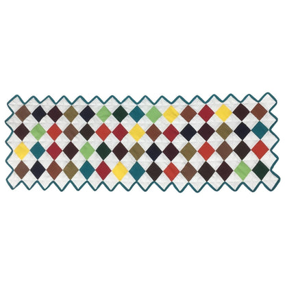 Hello spring solid color quilted table runner, throw patchwork Table Topper Calico Country cotton fabric by HOME HEART Brands(made in INDIA)