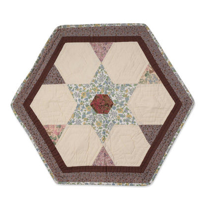 Hand made Hand quilted Throw Quilt, Table Topper 20"x20" hexagon star quilt by Home Heart brands (Made in India)