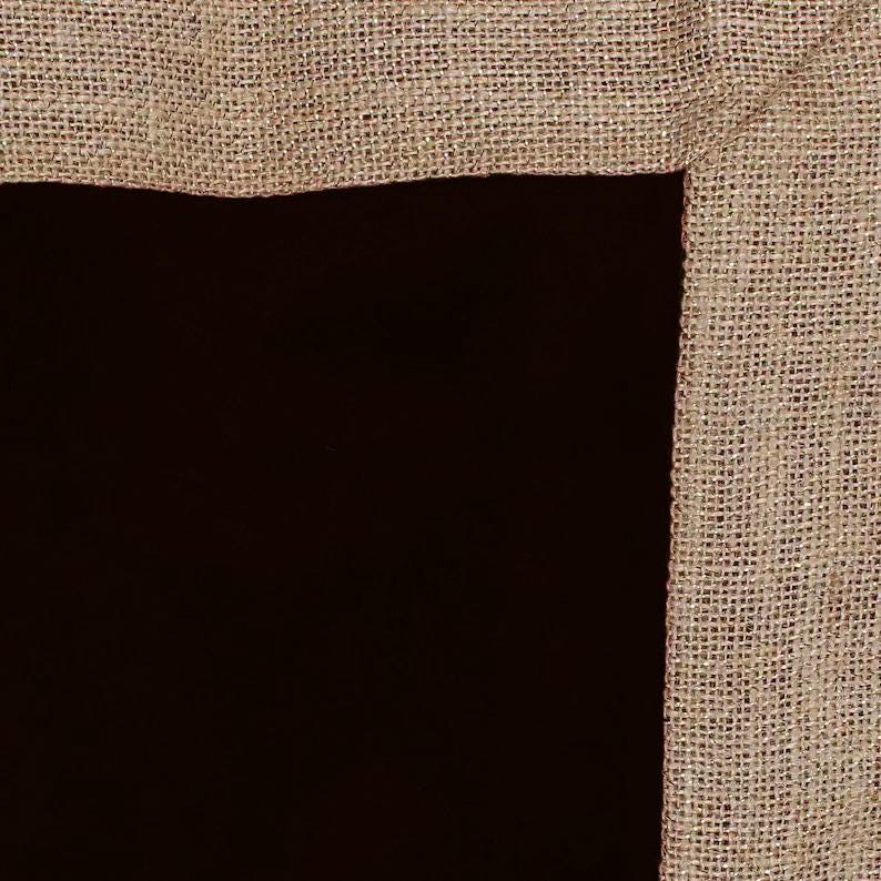 Velvet Table Runner & Toppers Premium brown velvet with ivory lurex jute border double layer by Home Heart Brands(made in INDIA)