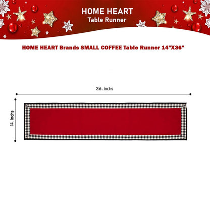 Table runner Premium tapestry fabric Red duck cotton fabric with red black border Table Runner & Toppers made in India by Home Heart Brands