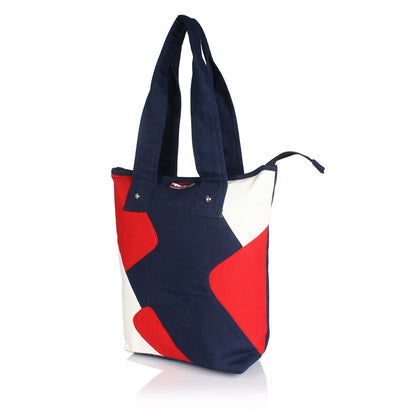 Hand bag duck cotton canvas Tote Bag All In One heavy duck Shopping Bag, Zig Zag Pattern Shopping Bag, by HOME HEART Brands (Made in India)