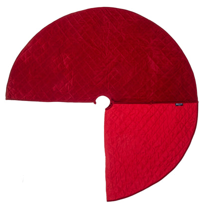 Christmas tree skirt Velvet Quilted Thick Double Layer quilted by HOME HEART Brands