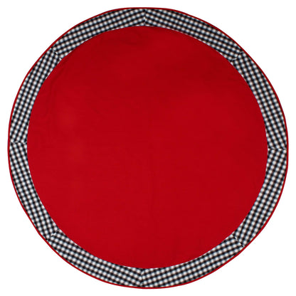 Table Cloth Red Cotton 10oz(310 gsm) duck Canvas Fabric Dining Tablecover for Decoration Machine Washable Made in India by Home Heart Brands