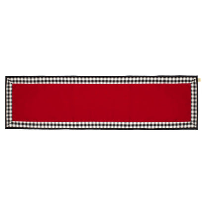 Table runner Premium tapestry fabric Red duck cotton fabric with red black border Table Runner & Toppers made in India by Home Heart Brands
