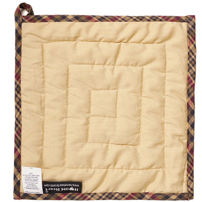 Quilted Pot Holder/Table topper/hot pads patchwork for kitchen Colonial Country Cabin Mix plaid 9"x9" by HOME HEART Brands( Made in India)