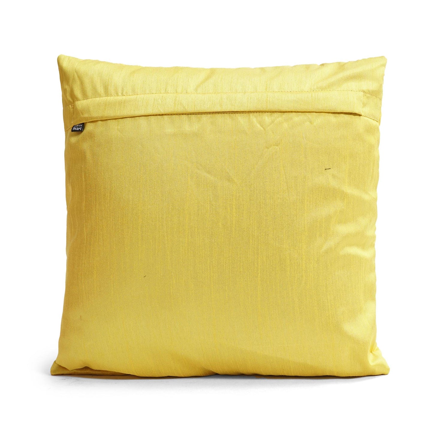 Lemon yellow Quilted Faux Dupioni Silk Cushion Covers Throw Pillow, Zipper Closure, Accent Pillow  Decorative pillow by HOME HEART Brands