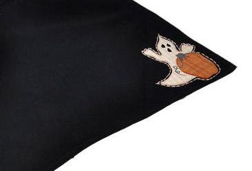 Cotton placemat & Toppers Premium tapestry black duck cotton fabric ghost Halloween embroidered by Home Heart Brands(Made in India)