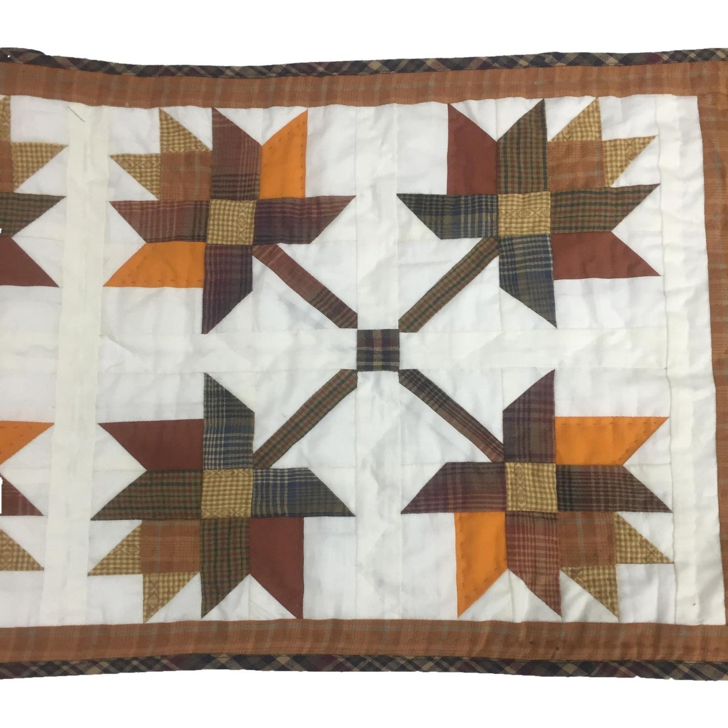 Table runner hand quilted, patchwork, Table Toppers Calico Country Autumn Leaf Patchwork Table runner by HOME HEART Brands(made in INDIA)