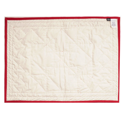 Quilted placemats / Tablemat patchwork red diamond square red country by HOME HEART Brands(Made in India)