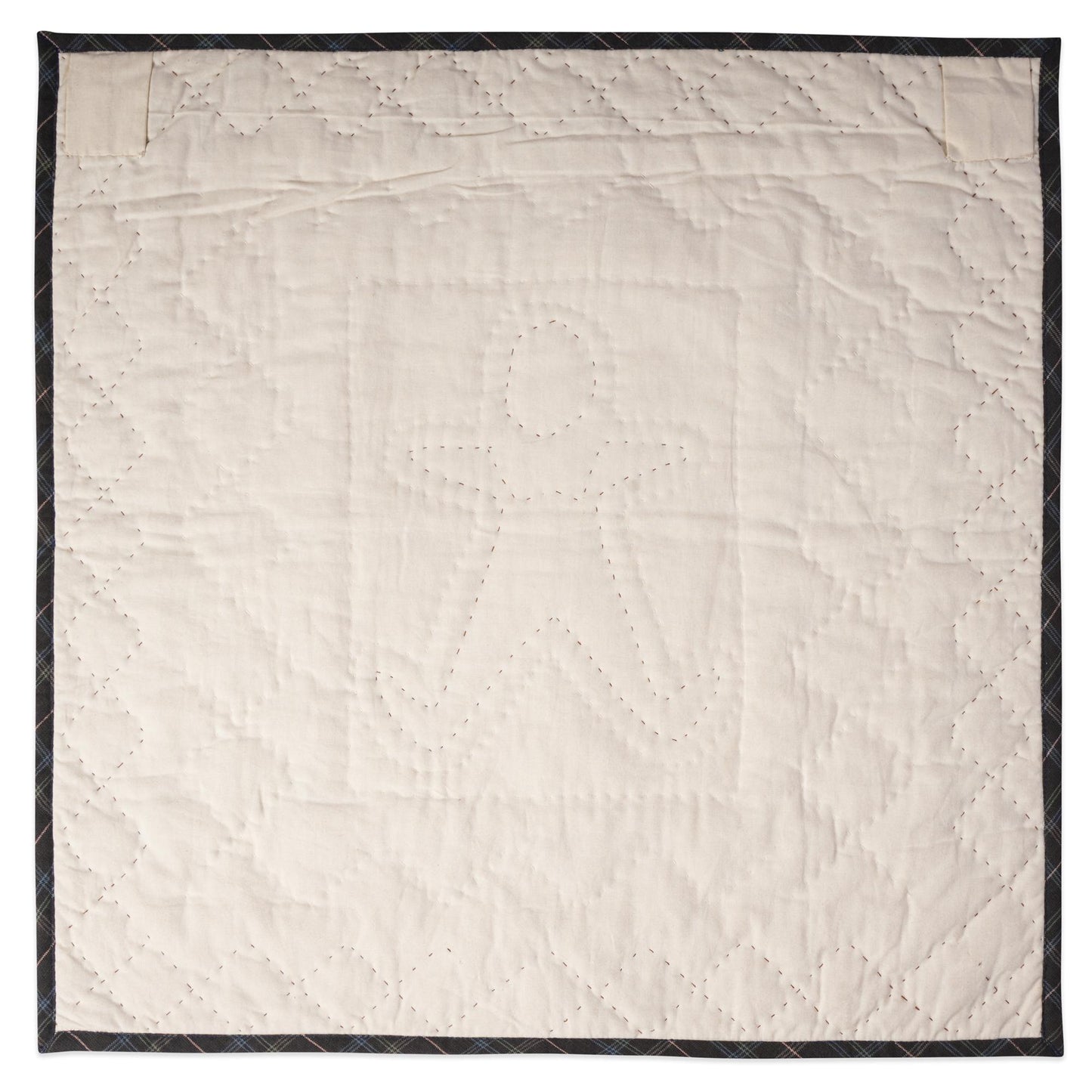 Hand made Hand quilted Throw Quilt, Table Topper 20"x20" ginger man quilt by Home Heart brands (Made in India)