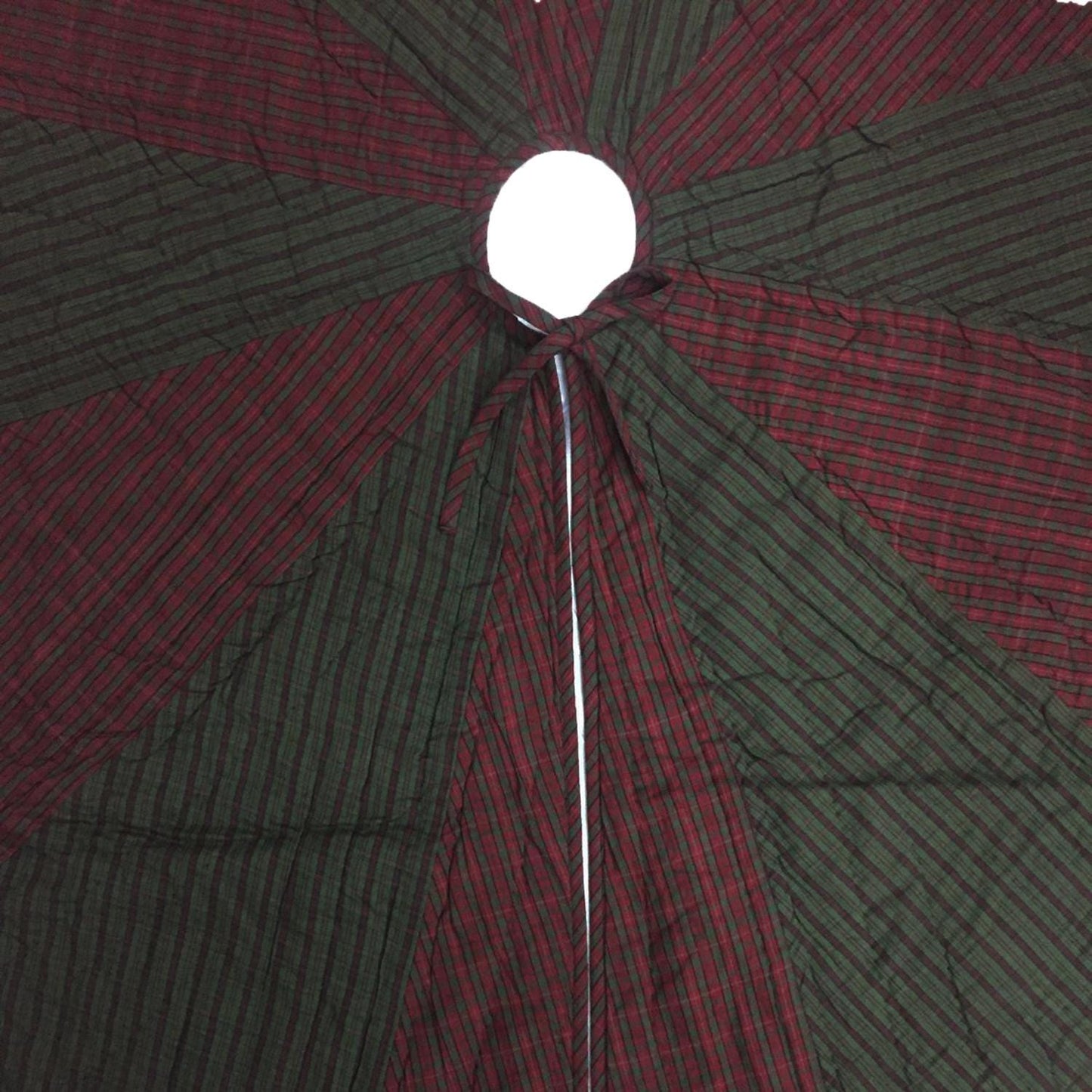 Christmas tree skirt hand made hand quilted patchwork Country red green plaid Thick Double Layer by HOME HEART Brands
