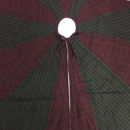 Christmas tree skirt hand made hand quilted patchwork Country red green plaid Thick Double Layer by HOME HEART Brands