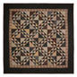 Hand made Hand quilted Throw Quilt, Wall hanging, 45"x45" country Flying geese multi plaid quilt by Home Heart brands (Made in India)