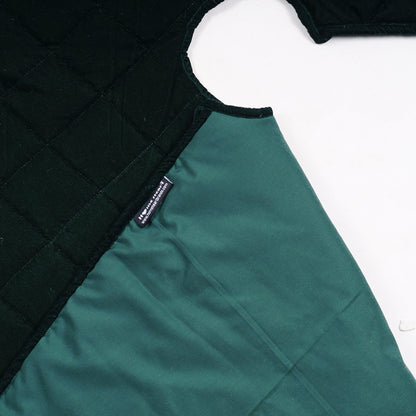 Christmas tree skirt quilted classic green micro Velvet and lurex jute Thick Double Layer by Home Heart Brands(Made in India)