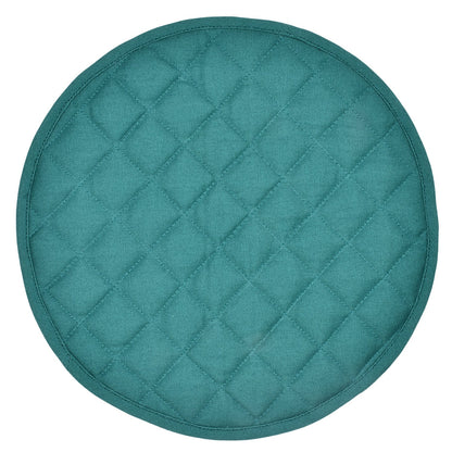 Wedge quilted placemat ,Trivet, pot holder, table mat irish green duck cotton reversible by HOME HEART Brands( Made in India)