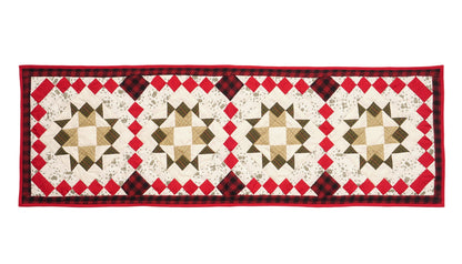 Quilted Table Runner & Toppers patchwork twinkle star plaid calico print plain fabric by HOME HEART Brands(Made in India)